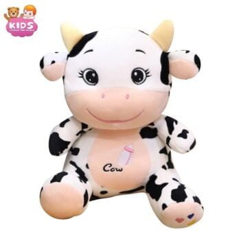 Vache En Peluche Pour Bébé Brodée
