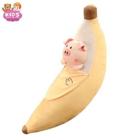 Banane Coussin Peluche Avec Cochon
