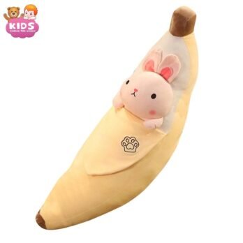Banane Coussin Peluche Avec Lapin