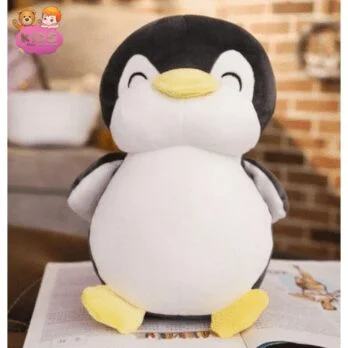 Peluche De Pingouin Souriant Noir