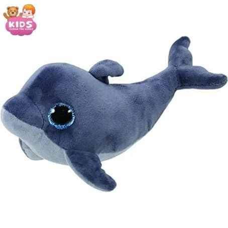 Jouet en peluche dauphin bleu