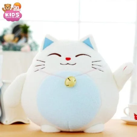 Peluche Chat Chanceux Bleu