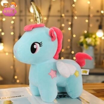 Peluche Licorne Bleue