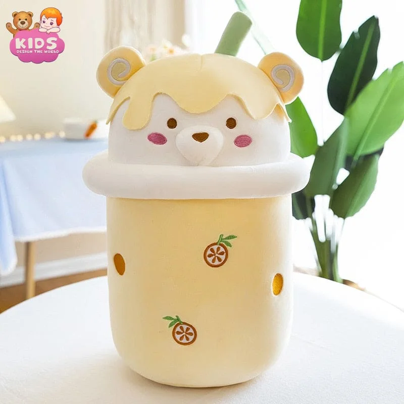 boba-tea-plush-kids-toys-25-cm-yellow-fantasy-959 Peluches de thé au lait de boba pour enfants