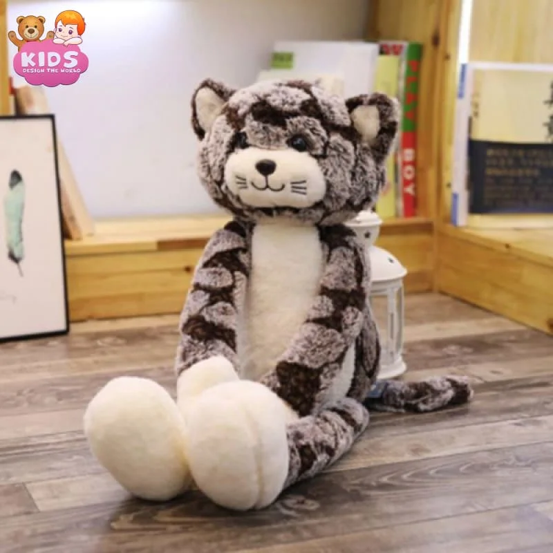 brown-plush-cat-with-long-legs-animal-466 Chat en peluche brun avec de longues jambes