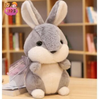Lapin En Peluche Gris