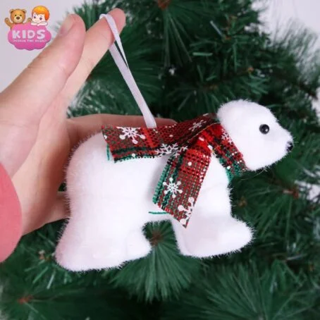 Ours polaire en peluche de Noël