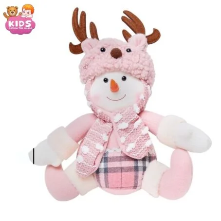 Jouet en peluche Bonhomme de neige de Noël