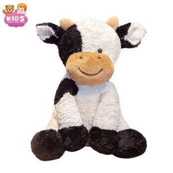 Vache En Peluche Avec Des Poils Doux