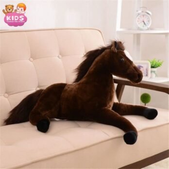 Mignon Cheval En Peluche Marron