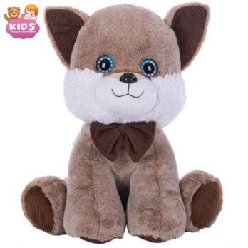Mignon Renard En Peluche Avec Des Yeux Bleus