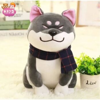 Mignon Chien En Peluche Gris