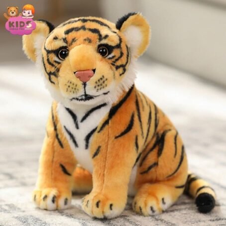 Jolis jouets en peluche tigre