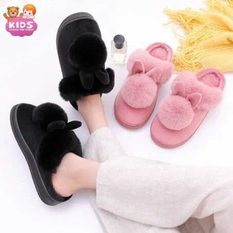 Chaussons en peluche de lapin mignon