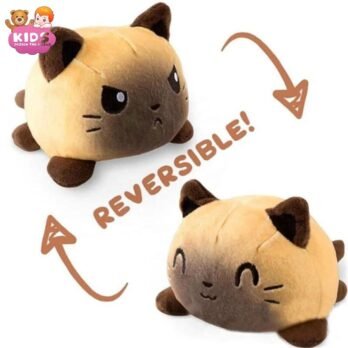 Mignon Peluche De Chat Réversible