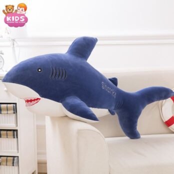 Mignon Requin En Peluche Bleu