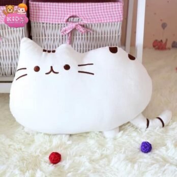 Mignon Chat En Peluche Blanc