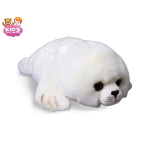 Mignon phoque en peluche blanc