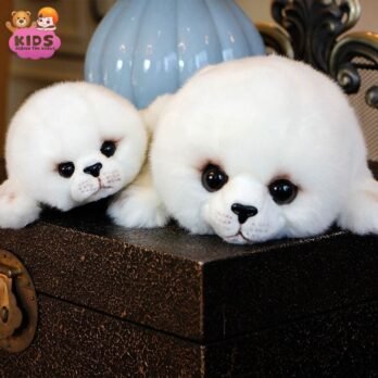 Mignon Phoque En Peluche Blanc