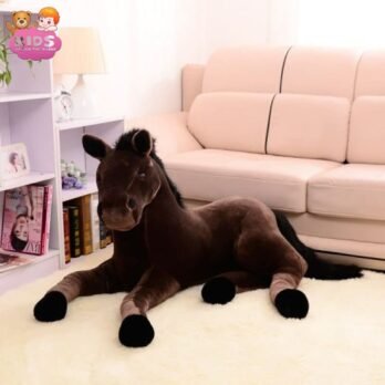 Cheval En Peluche Brun Géant