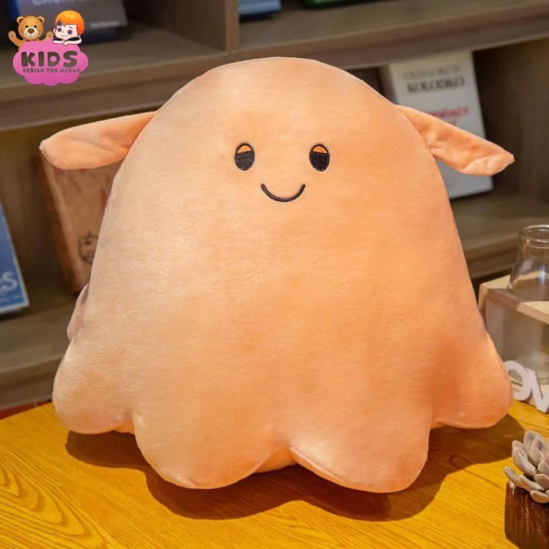 Peluche de poulpe géant orange