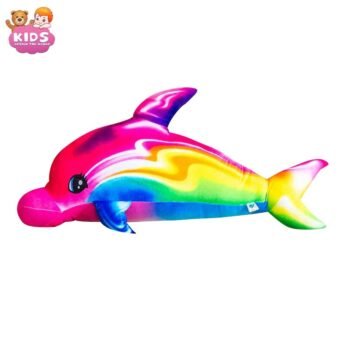 Jouet En Peluche Géant Dauphin Arc-En-Ciel