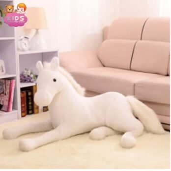 Énorme Peluche De Cheval Blanc