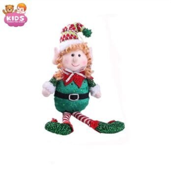Elfe De Noël En Peluche Verte