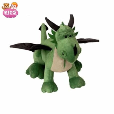 Dragon en peluche vert