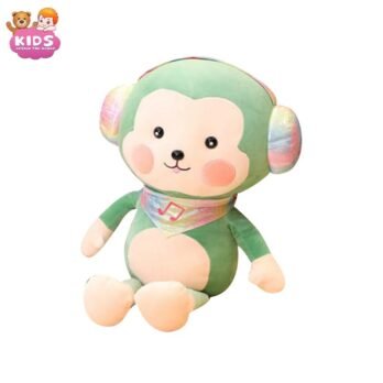 Singe Vert En Peluche Mignon