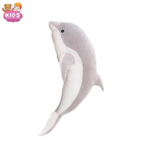 Jouets en peluche dauphin gris