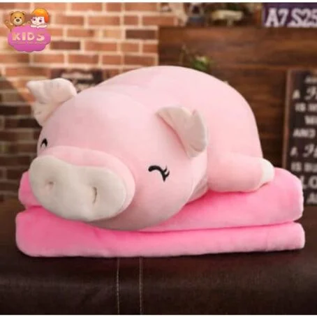 Joyeux cochon rose en peluche