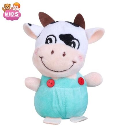 Petite peluche de vache avec porte-clés