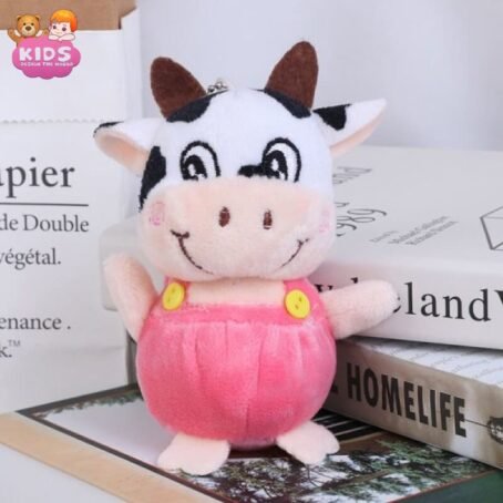 Petite peluche de vache avec porte-clés