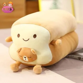Jouet En Peluche En Forme De Pain Long Avec Un Ours