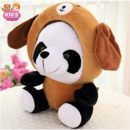 Panda en peluche déguisé en chien