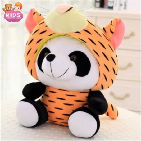 Panda en peluche déguisé en tigre