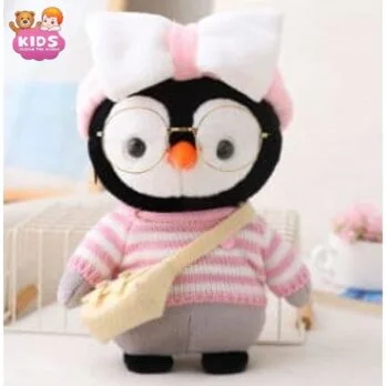 Peluche Pingouin Sweat Rose