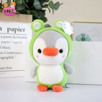 Peluche Pingouin Habillée En Grenouille