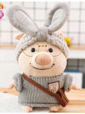 Cochon Habillé En Pull Gris