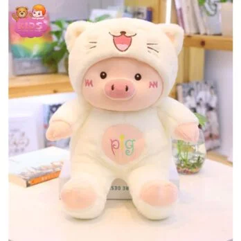 Peluche De Cochon Déguisée En Chat