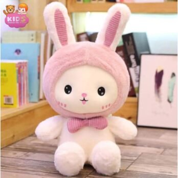 Peluche Lapin Bonnet Rose