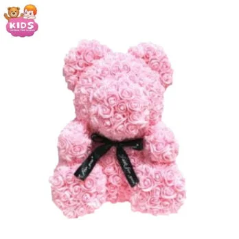 Ours En Peluche Fleur Rose