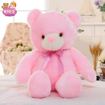 Ours En Peluche Rose Avec Oreiller À Led