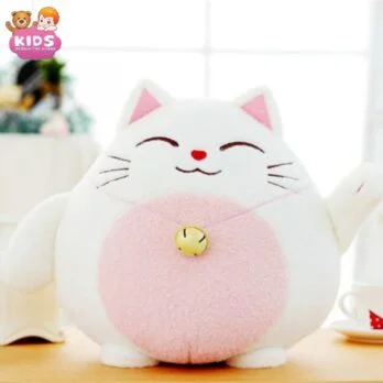 Peluche Chat Chanceux Rose