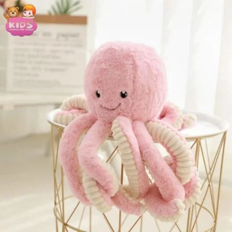 Jouet en peluche de poulpe rose