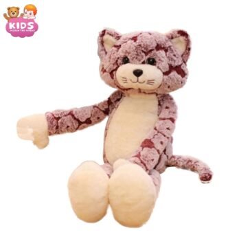 Chat En Peluche Rose Avec De Longues Jambes