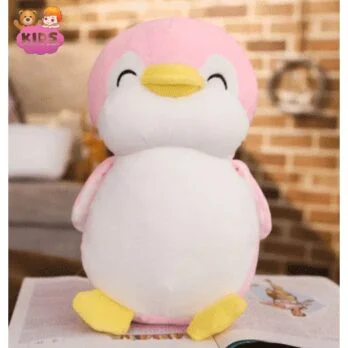Peluche De Pingouin Rose Souriant