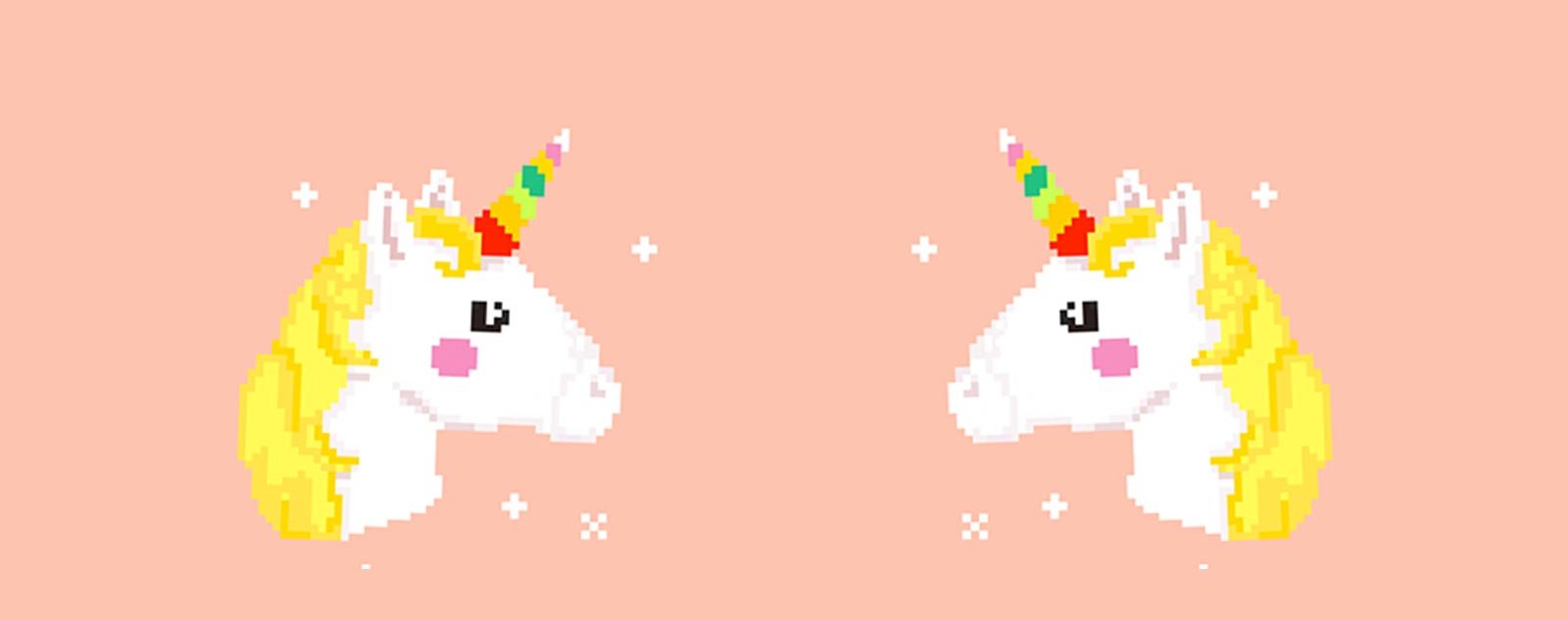 TOP 20 Pixel Art Licorne 11 fond-rose-étoilé