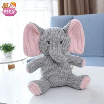 Éléphant En Peluche Gris